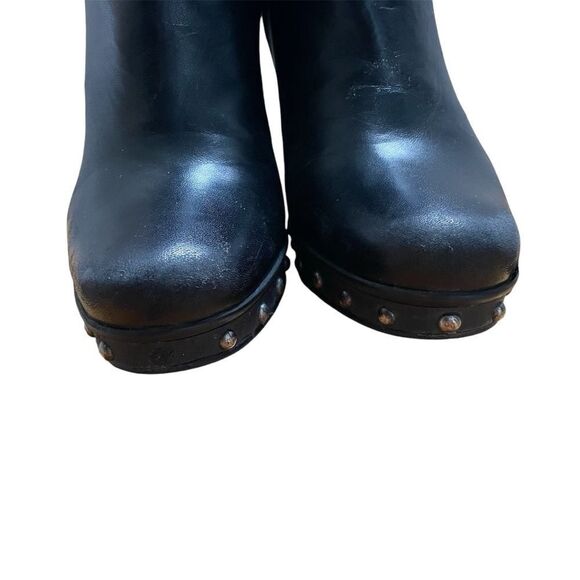 Stewart Weitzman Mid-Rise Studded Black Boots - Picture 4 of 9